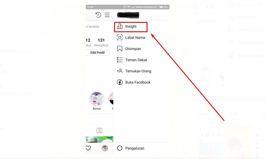 Gambar Tips menggunakan instagram untuk Online Shop dengan melihat Insight Instagram