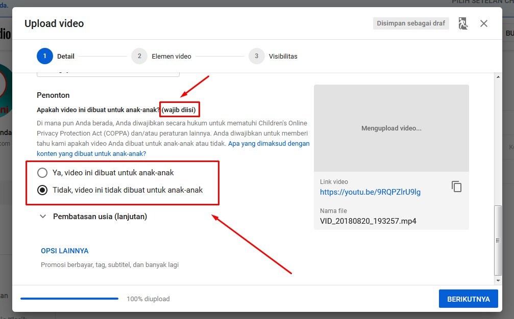 Cara masukin video ke youtube lewat laptop