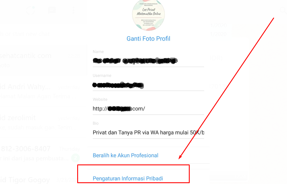 Gambar Cara mengganti email IG yang lupa kata sandi dan alasan lain via android