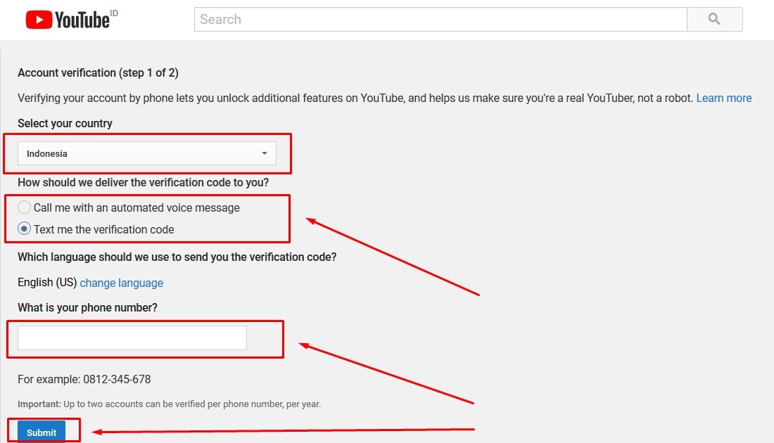 Cara verifikasi akun youtube via HP dan laptop dari link
