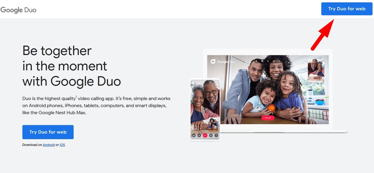 Gambar 1 - Cara menggunakan Google Duo PC