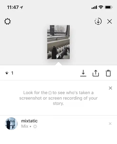 Instagram Analitik untuk Screenshot