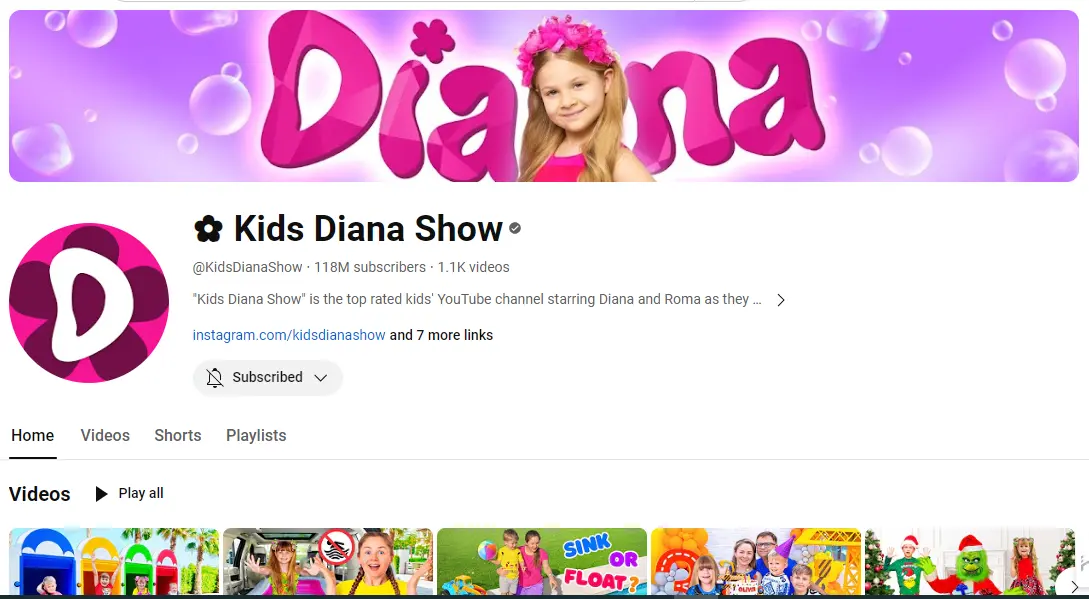 Kids Diana Show Channel